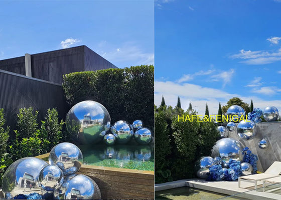 0.4m–10m Inflatable Double-Layer PVC Silver Mirror Balloons For Events Rental Companies
