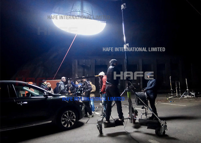HMI Lighting Sourse Helium Diisi Lighting Balloons Mengambang Di Udara Untuk Film TV Shooting