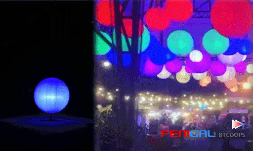 Dinamis Event Lighting Balon 6500K RGBW Balon Dengan 512 DMX