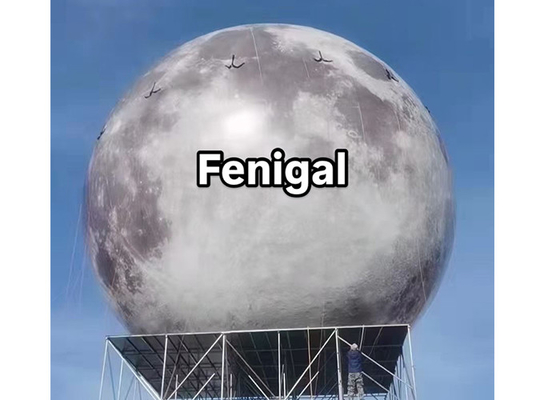 5m / 16ft 6m / 20ft Planet Bulan Inflatable Untuk Dekorasi Acara Dapat Digantung di Truss Atau Langit-langit