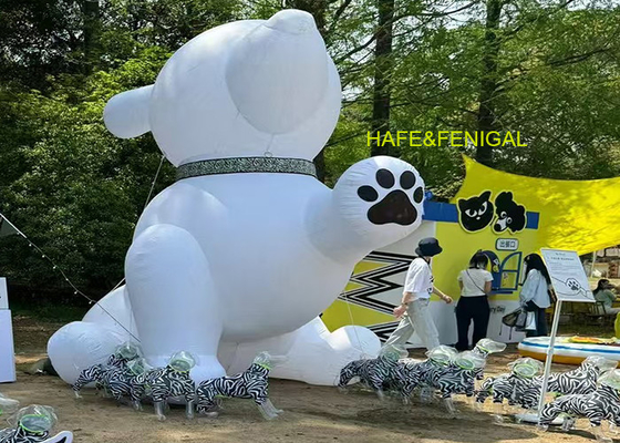 Custom Giant Inflatable Cartoon Dog Balloons Untuk Acara Lawn Interaksi Pemasaran