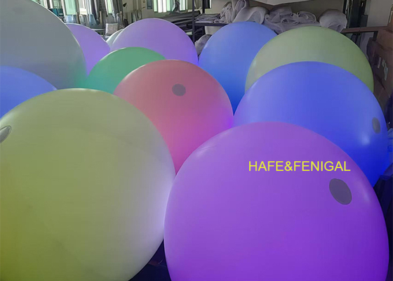 Lampu Balon Interaktif LED RGB Warna-Ganti-Sentuh 4 kaki Untuk Dilempar di Auditorium