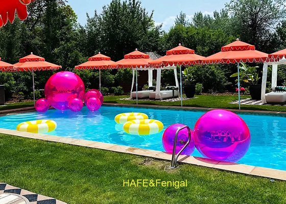 1m 1.2m Violet PVC Balon Cermin untuk Dekorasi Pool Party