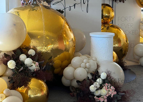 Pesta Natal Festival Pernikahan Dekorasi Acara balon cermin raksasa kembung