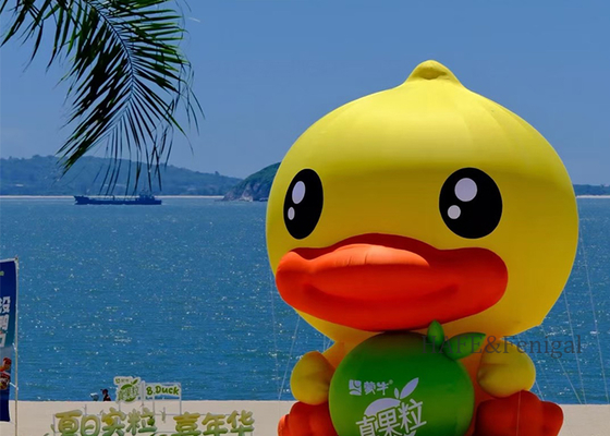 Bebek Kartun Kuning Tiup Kustom, Cocok Untuk Promosi Pemasaran Merek Dekorasi Pusat Perbelanjaan