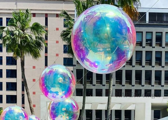 Balon Cermin Tiup PVC Berwarna-warni Dekorasi Acara Pesta Dapat Digantung