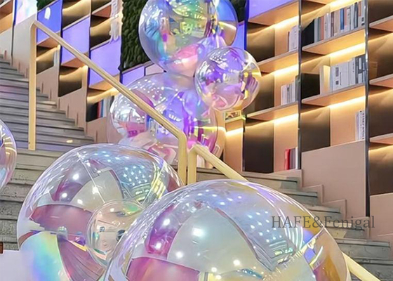 Dekorasi Balon Cermin Kustom Tiup Balon Berwarna-warni Pemasaran Untuk Perayaan Festival