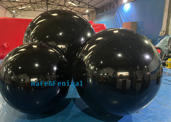 Dual-Layer PVC Construction Luxurious Black Mirror Balloons