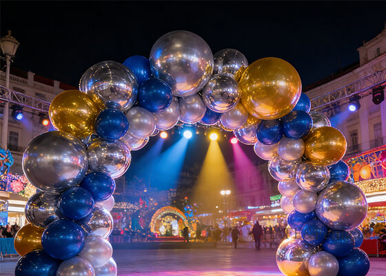 Balon cermin kembung PVC besar yang cocok untuk acara Pesta panggung Iklan dan dekorasi pertunjukan