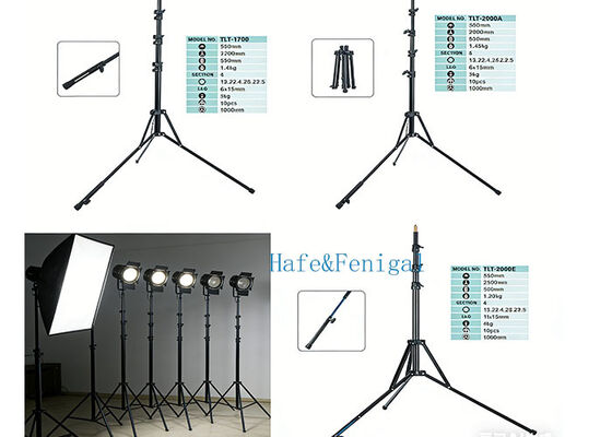 TLT Series Professional Telescopic Support Stands for Lighting, Audio & Equipment Mounting
