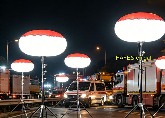 Lampu Balon Portabel 400W dan 600W dengan Tripod untuk Penerangan Darurat dan Lokasi Konstruksi
