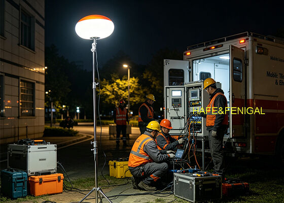 Lampu balon LED 200W dengan IP65 Waterproof Rating dan AC/DC Dual Power untuk penggunaan lapangan profesional