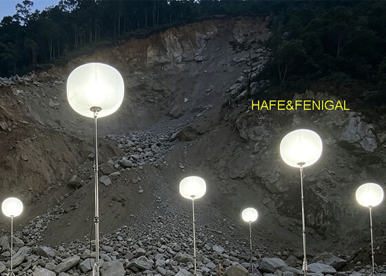Lampu Balon LED 200W dengan Tahan Air IP65 dan Bertenaga Baterai untuk Pekerjaan Seluler yang Hening