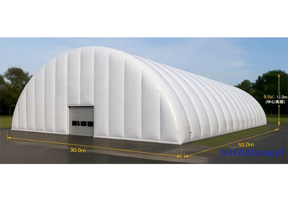 Tenda udara besar 30m x 50m yang dapat diinflasi dengan ketahanan angin tinggi untuk acara dan pameran