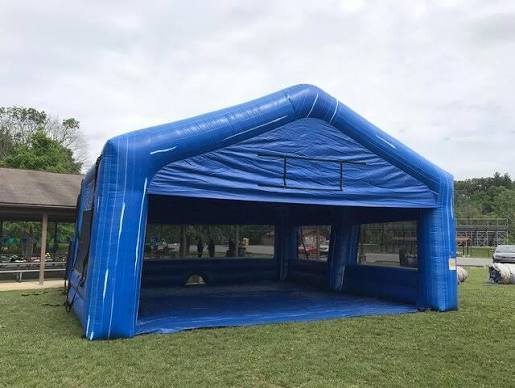Tenda udara portabel yang dapat dipadamkan dengan tempat perlindungan yang luas dan nyaman dan inflasi terus menerus