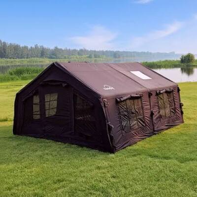 Tenda Udara yang Bisa Diinflasi tahan lama Tempat perlindungan tahan air portabel yang dirancang untuk acara berkemah di luar ruangan Setup darurat dan mudah inflasi