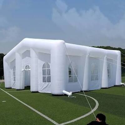 Tenda Udara Tiup, tempat berlindung portabel tahan air yang tahan lama, ideal untuk acara luar ruangan, berkemah, festival, dan darurat dengan pengaturan yang mudah