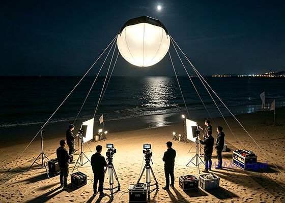 Lampu Balon Helium LED 3600W dengan CRI 96–99 dan Struktur Elips untuk Produksi Film dan Studio
