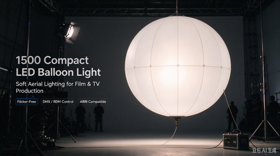 1500 LED Adjustable Compact LED Balloon Light dan inflatable Lighting Balloon untuk Produksi Film