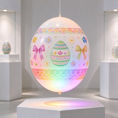 Balon Lampu Tiup PVC Kustom 0.25mm dengan LED Pengubah Warna yang Diaktifkan Sentuhan dan Cetakan Warna Penuh